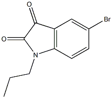 5-bromo-1-propyl-2,3-dihydro-1H-indole-2,3-dione 结构式