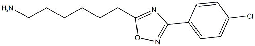 6-[3-(4-chlorophenyl)-1,2,4-oxadiazol-5-yl]hexan-1-amine 结构式