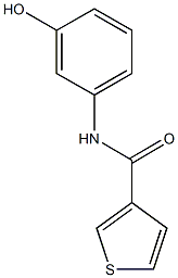 N-(3-hydroxyphenyl)thiophene-3-carboxamide 结构式