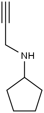 N-(prop-2-yn-1-yl)cyclopentanamine 结构式