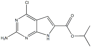 ISOPROPYL 2-AMINO-4-CHLORO-7H-PYRROLO[2,3-D]PYRIMIDINE-6-CARBOXYLATE 结构式