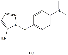 1-[4-(DIMETHYLAMINO)BENZYL]-1H-PYRAZOL-5-AMINE HYDROCHLORIDE 结构式