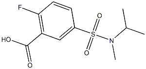 2-FLUORO-5-{[ISOPROPYL(METHYL)AMINO]SULFONYL}BENZOIC ACID 结构式