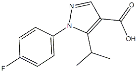 1-(4-FLUOROPHENYL)-5-ISOPROPYL-1H-PYRAZOLE-4-CARBOXYLIC ACID 结构式