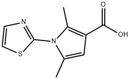 2,5-DIMETHYL-1-(1,3-THIAZOL-2-YL)-1H-PYRROLE-3-CARBOXYLIC ACID 结构式