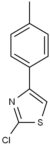 2-chloro-4-(4-methylphenyl)-1,3-thiazole 结构式