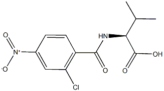 (2S)-2-[(2-chloro-4-nitrobenzoyl)amino]-3-methylbutanoic acid 结构式