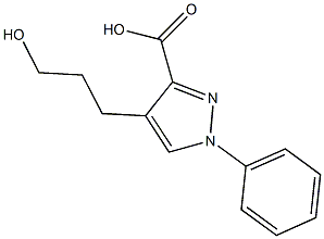 4-(3-hydroxypropyl)-1-phenyl-1H-pyrazole-3-carboxylic acid 结构式