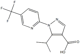 5-isopropyl-1-[5-(trifluoromethyl)pyridin-2-yl]-1H-pyrazole-4-carboxylic acid 结构式