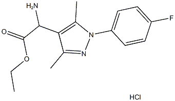 ethyl amino[1-(4-fluorophenyl)-3,5-dimethyl-1H-pyrazol-4-yl]acetate hydrochloride 结构式