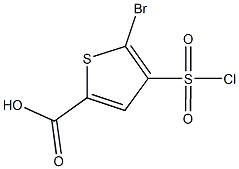 5-bromo-4-(chlorosulfonyl)thiophene-2-carboxylic acid 结构式