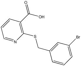 2-[(3-bromobenzyl)thio]nicotinic acid 结构式