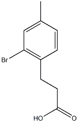 3-(2-溴-4-甲基苯基)丙酸 结构式