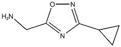 (3-cyclopropyl-1,2,4-oxadiazol-5-yl)methanamine 结构式