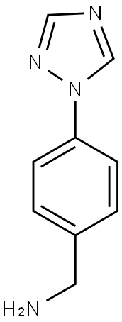 [4-(1H-1,2,4-triazol-1-yl)phenyl]methanamine 结构式