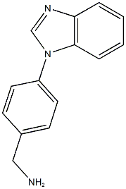 [4-(1H-1,3-benzodiazol-1-yl)phenyl]methanamine 结构式