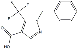 1-benzyl-5-(trifluoromethyl)-1H-pyrazole-4-carboxylic acid 结构式