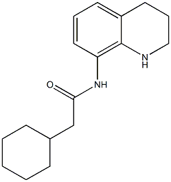 2-cyclohexyl-N-(1,2,3,4-tetrahydroquinolin-8-yl)acetamide 结构式