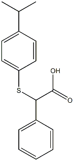 2-phenyl-2-{[4-(propan-2-yl)phenyl]sulfanyl}acetic acid 结构式