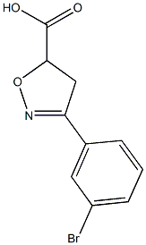 3-(3-bromophenyl)-4,5-dihydro-1,2-oxazole-5-carboxylic acid 结构式