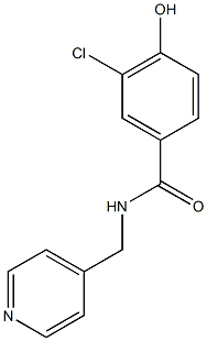 3-chloro-4-hydroxy-N-(pyridin-4-ylmethyl)benzamide 结构式