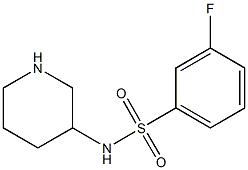 3-fluoro-N-(piperidin-3-yl)benzene-1-sulfonamide 结构式