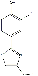 4-[4-(chloromethyl)-1,3-thiazol-2-yl]-2-methoxyphenol 结构式