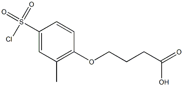 4-[4-(chlorosulfonyl)-2-methylphenoxy]butanoic acid 结构式