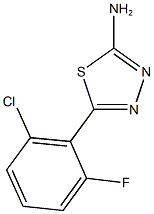 5-(2-chloro-6-fluorophenyl)-1,3,4-thiadiazol-2-amine 结构式