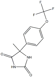 5-methyl-5-[4-(trifluoromethoxy)phenyl]imidazolidine-2,4-dione 结构式
