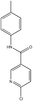 6-chloro-N-(4-methylphenyl)pyridine-3-carboxamide 结构式