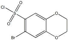 7-bromo-2,3-dihydro-1,4-benzodioxine-6-sulfonyl chloride 结构式