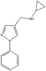 N-[(1-phenyl-1H-pyrazol-4-yl)methyl]cyclopropanamine 结构式