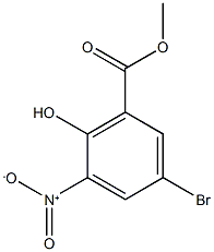 5-Bromo-2-hydroxy-3-nitrobenzoic acid methyl ester 结构式