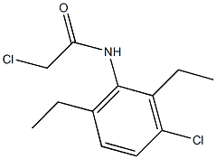 2-CHLORO-N-(3-CHLORO-2,6-DIETHYLPHENYL)ACETAMIDE 结构式