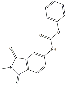 PHENYL 2-METHYL-1,3-DIOXO-2,3-DIHYDRO-1H-ISOINDOL-5-YLCARBAMATE 结构式