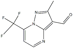 2-METHYL-7-(TRIFLUOROMETHYL)PYRAZOLO[1,5-A]PYRIMIDINE-3-CARBALDEHYDE 结构式
