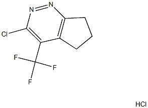 3-CHLORO-4-(TRIFLUOROMETHYL)-6,7-DIHYDRO-5H-CYCLOPENTA[C]PYRIDAZINE HYDROCHLORIDE 结构式
