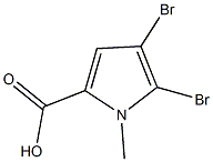 4,5-DIBROMO-1-METHYL-1H-PYRROLE-2-CARBOXYLIC ACID 结构式