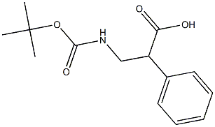 3-(Tert-butoxycarbonylamino)-2-phenylpropanoic acid 结构式