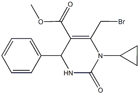 methyl 6-(bromomethyl)-1-cyclopropyl-2-oxo-4-phenyl-1,2,3,4-tetrahydropyrimidine-5-carboxylate 结构式