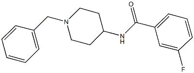 N-(1-benzylpiperidin-4-yl)-3-fluorobenzamide 结构式