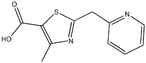 4-methyl-2-(pyridin-2-ylmethyl)-1,3-thiazole-5-carboxylic acid 结构式