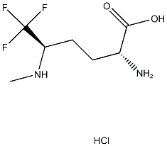 (2R,5R)-2-amino-6,6,6-trifluoro-5-(methylamino)hexanoic acid hydrochloride 结构式