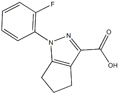 1-(2-FLUOROPHENYL)-1,4,5,6-TETRAHYDROCYCLOPENTA[C]PYRAZOLE-3-CARBOXYLIC ACID 结构式