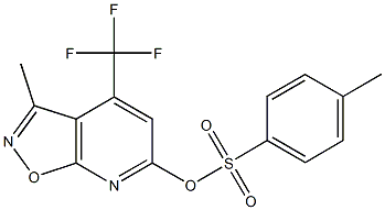 3-methyl-4-(trifluoromethyl)isoxazolo[5,4-b]pyridin-6-yl 4-methylbenzenesulfonate 结构式