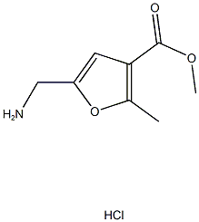 methyl 5-(aminomethyl)-2-methyl-3-furoate hydrochloride 结构式