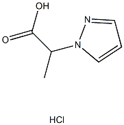 2-(1H-pyrazol-1-yl)propanoic acid hydrochloride 结构式