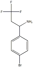 1-(4-bromophenyl)-3,3,3-trifluoropropan-1-amine 结构式