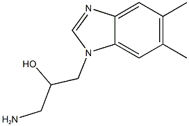 1-amino-3-(5,6-dimethyl-1H-1,3-benzodiazol-1-yl)propan-2-ol 结构式